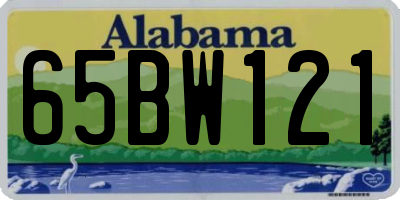 AL license plate 65BW121