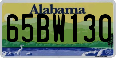 AL license plate 65BW130