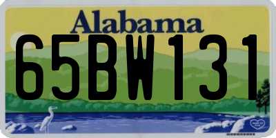 AL license plate 65BW131
