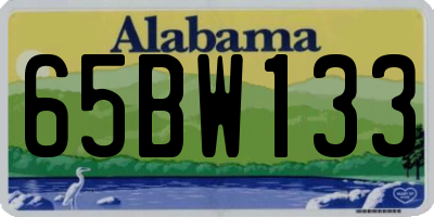 AL license plate 65BW133