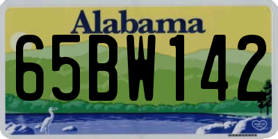 AL license plate 65BW142