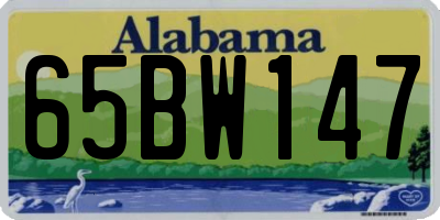 AL license plate 65BW147