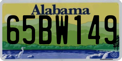 AL license plate 65BW149
