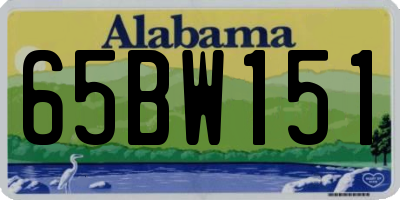 AL license plate 65BW151