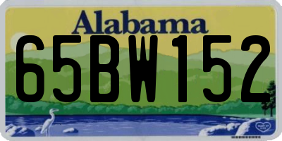 AL license plate 65BW152