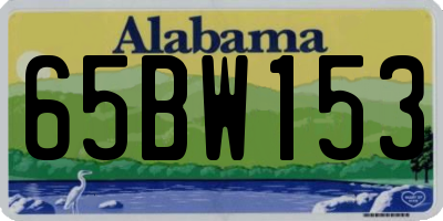 AL license plate 65BW153