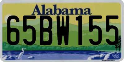 AL license plate 65BW155