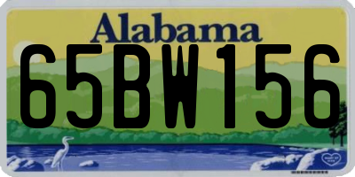 AL license plate 65BW156