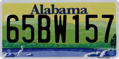 AL license plate 65BW157