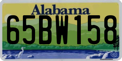 AL license plate 65BW158