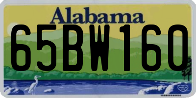 AL license plate 65BW160