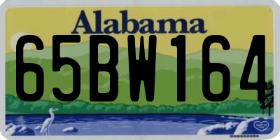 AL license plate 65BW164