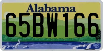 AL license plate 65BW166