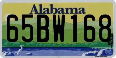 AL license plate 65BW168