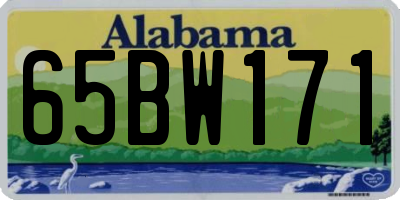 AL license plate 65BW171