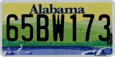 AL license plate 65BW173