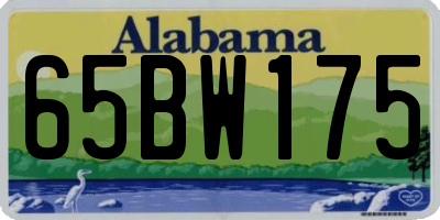 AL license plate 65BW175