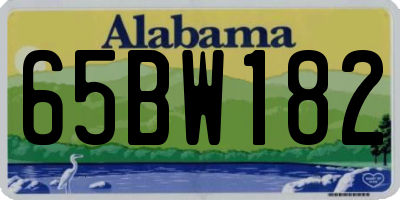 AL license plate 65BW182