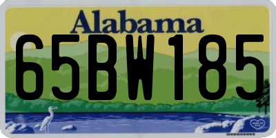 AL license plate 65BW185