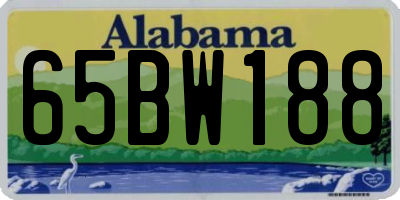 AL license plate 65BW188