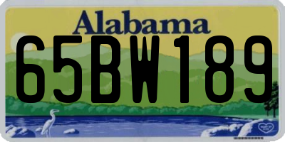AL license plate 65BW189