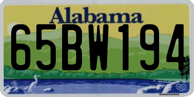 AL license plate 65BW194