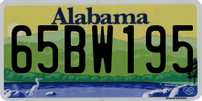 AL license plate 65BW195