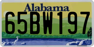 AL license plate 65BW197