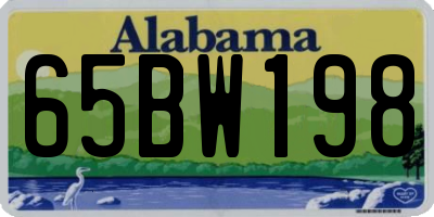 AL license plate 65BW198