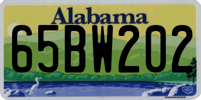 AL license plate 65BW202