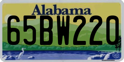 AL license plate 65BW220