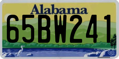 AL license plate 65BW241