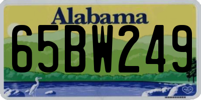 AL license plate 65BW249