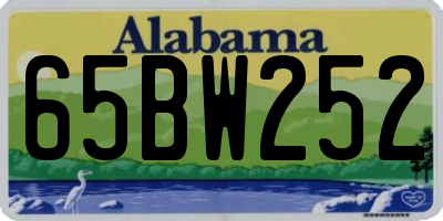 AL license plate 65BW252
