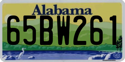 AL license plate 65BW261