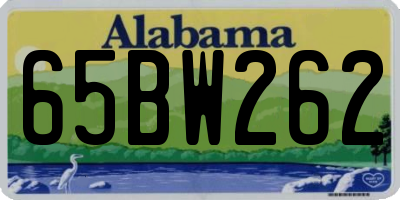 AL license plate 65BW262