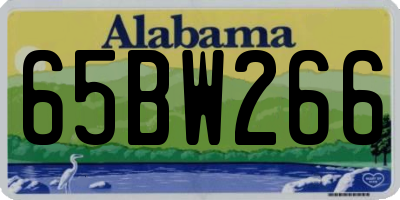 AL license plate 65BW266