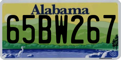 AL license plate 65BW267