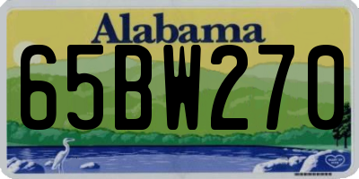 AL license plate 65BW270