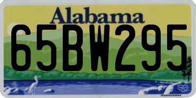 AL license plate 65BW295
