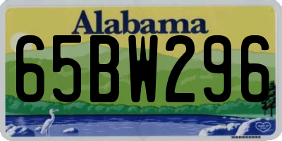 AL license plate 65BW296