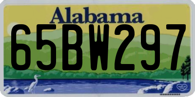 AL license plate 65BW297