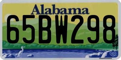 AL license plate 65BW298