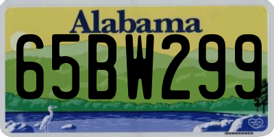 AL license plate 65BW299