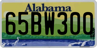 AL license plate 65BW300