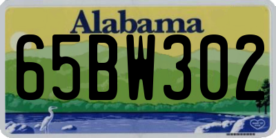 AL license plate 65BW302