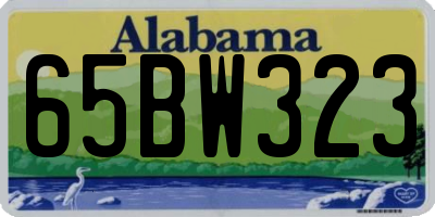 AL license plate 65BW323