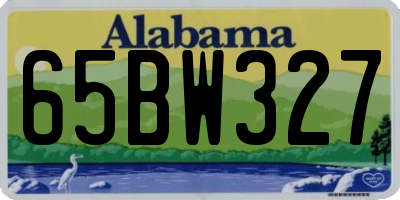 AL license plate 65BW327