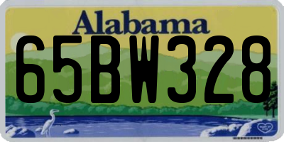 AL license plate 65BW328