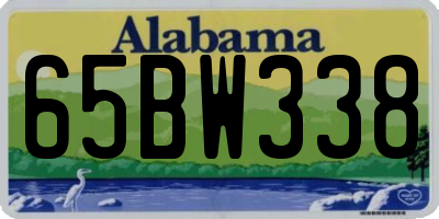 AL license plate 65BW338